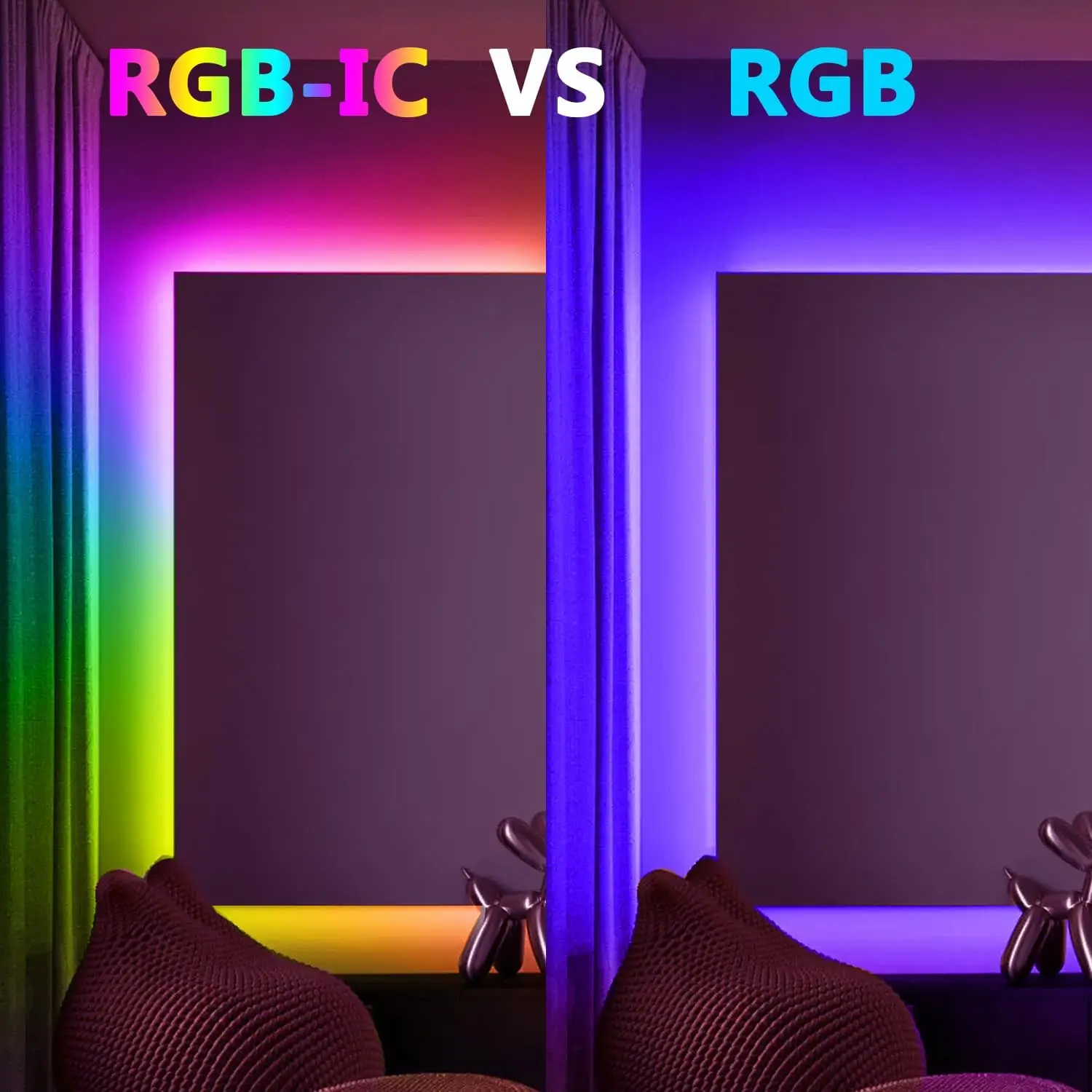 Smart RGBIC LED Strip – App Steuerung & Musikmodus – Bild 3