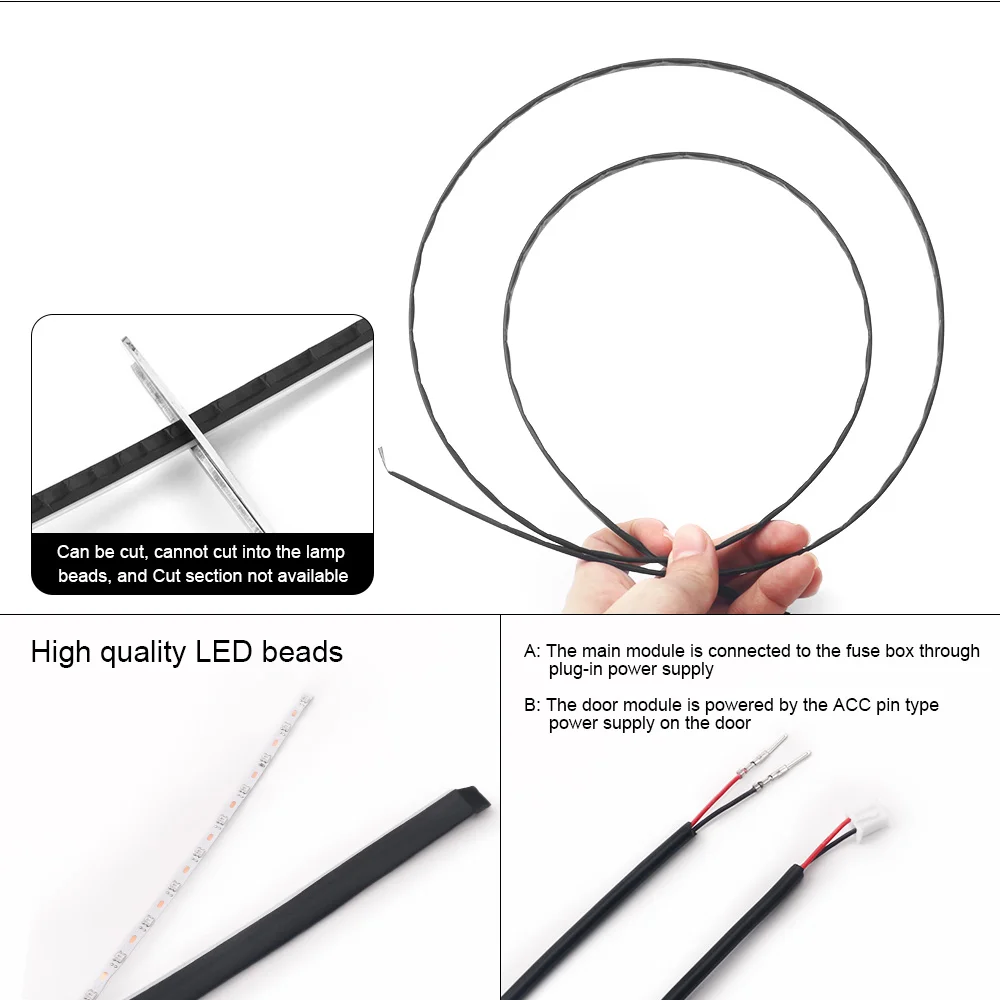 18-in-1 RGB Auto Innenraum LED Beleuchtung – Ambient Neon Light Set – Bild 3