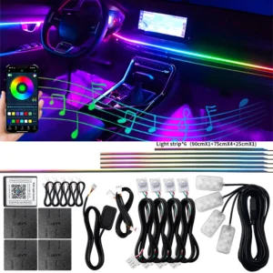 18-in-1 RGB Auto Innenraum LED Beleuchtung – Ambient Neon Light Set
