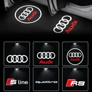 Audi LED Logo Projektoren – Einstiegsbeleuchtung mit Laser-Effekt (verschiedene Designs)
