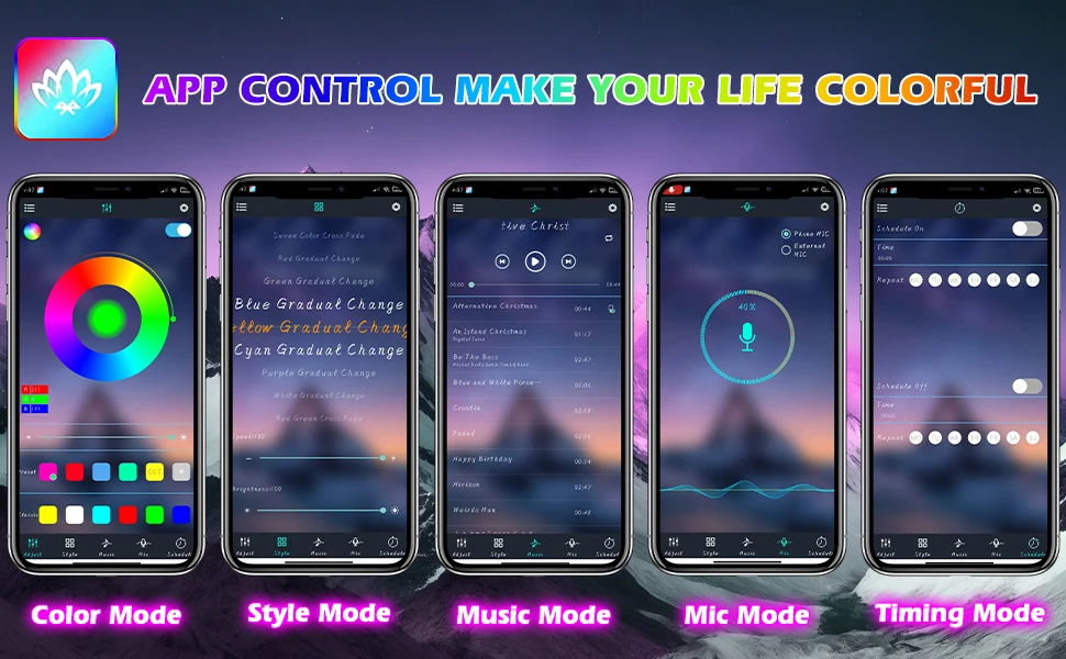 RGB LED Frontgrill-Lichter – Jeep Wrangler (5-teilig) – Bild 5